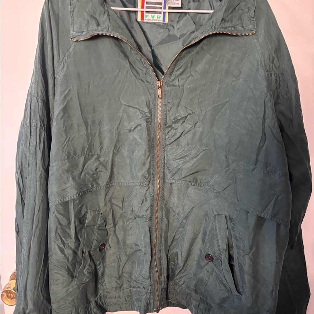 Vintage Dark Academia Grandmacore Fall Fashion Transitional 100% Silk Jacket Lg.